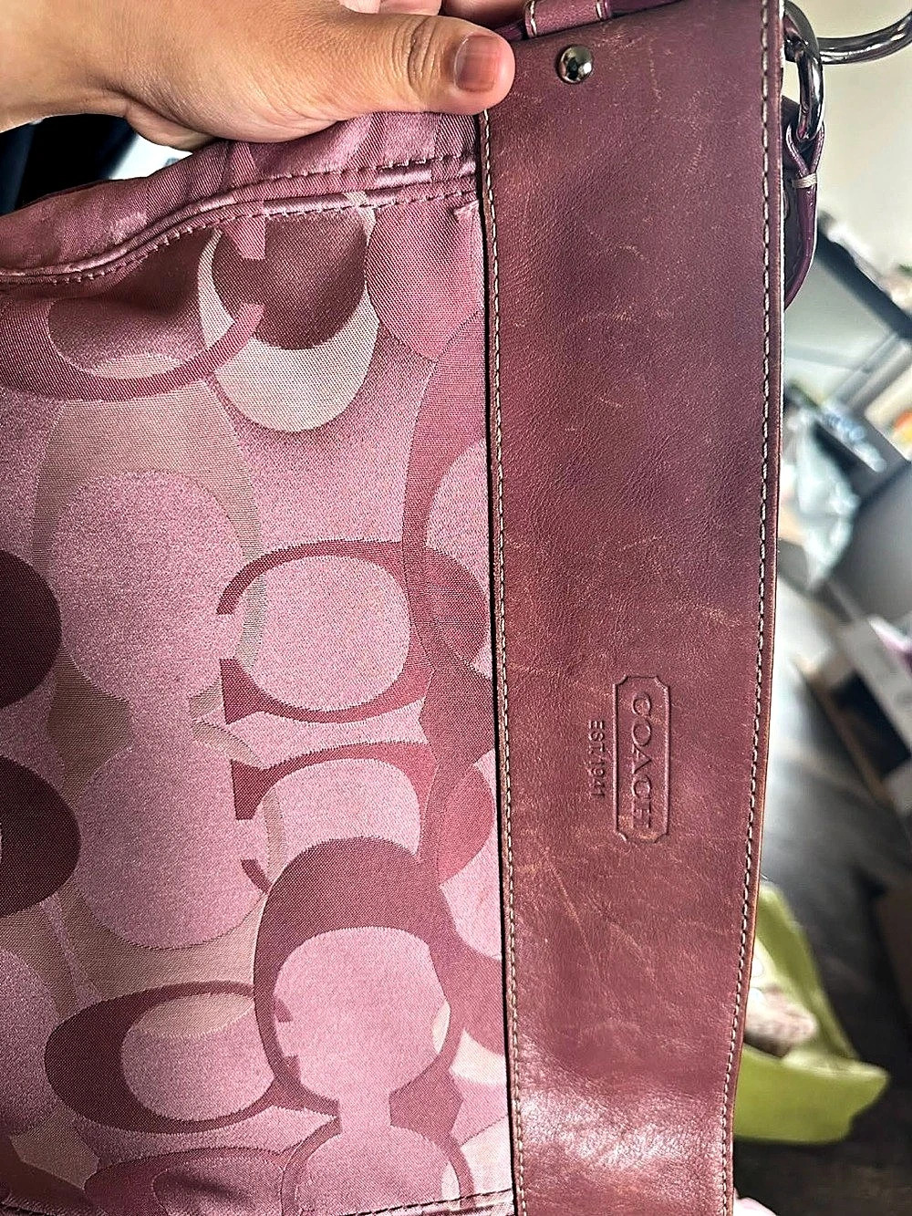 Coach Pink optic Large Zoe bag